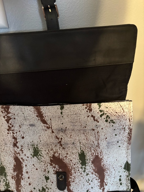 Orna’s Leather Art Backpack Black With Splat Paint Design main image 8